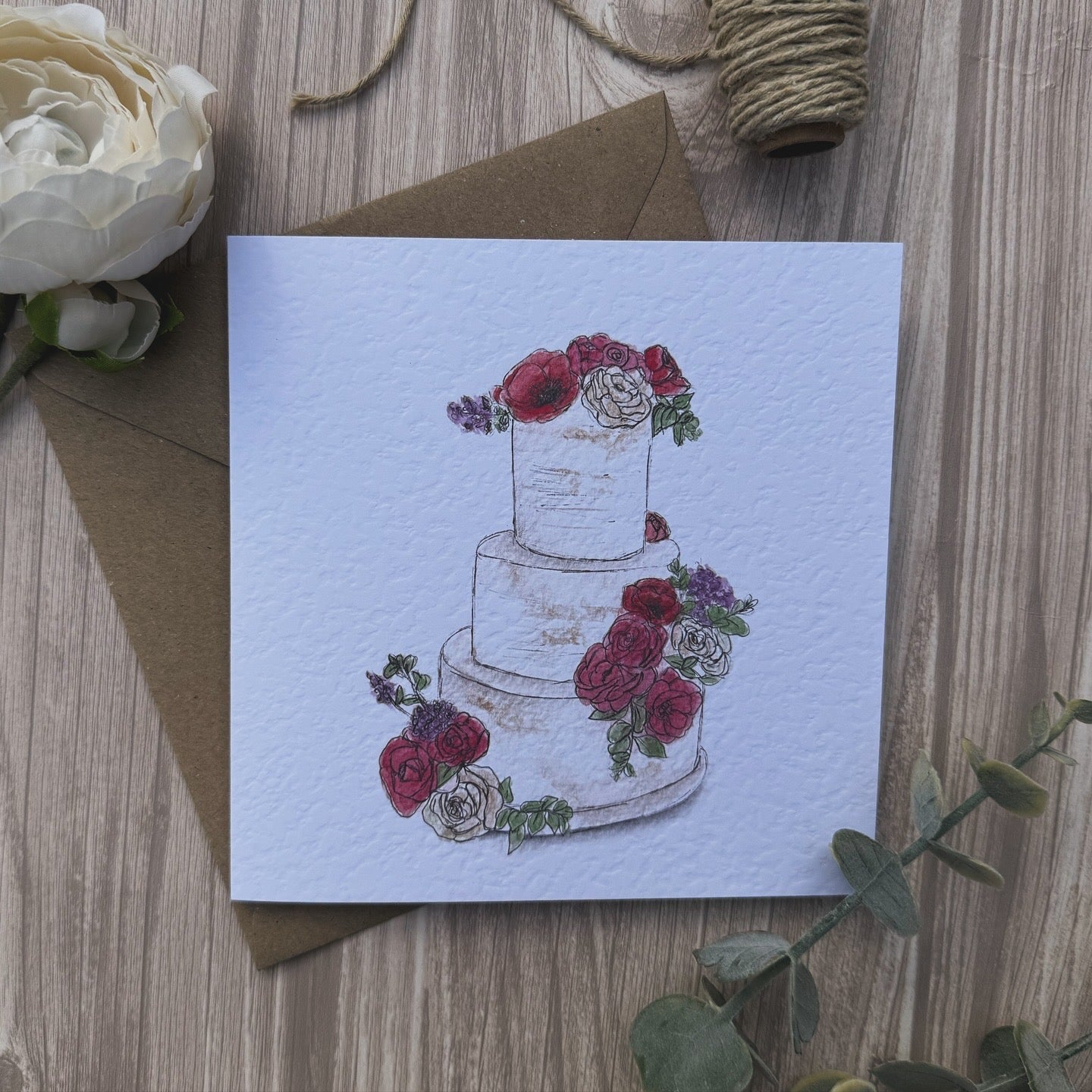 Wedding Cake Greetings Card