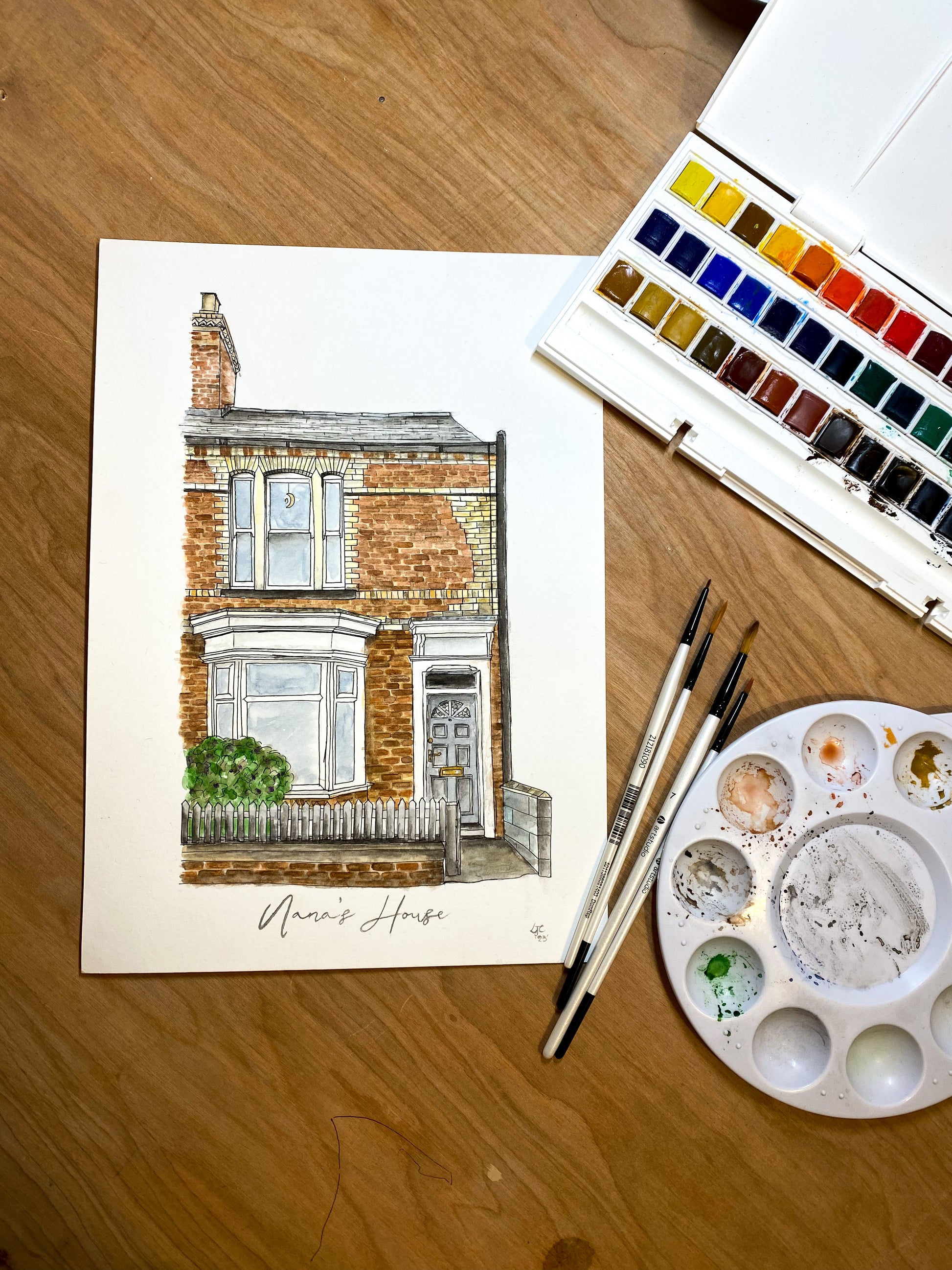 Watercolour house portrait