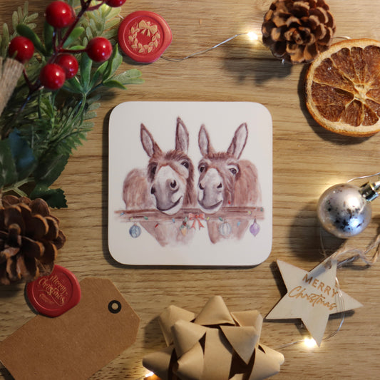 Donkey Christmas Coaster