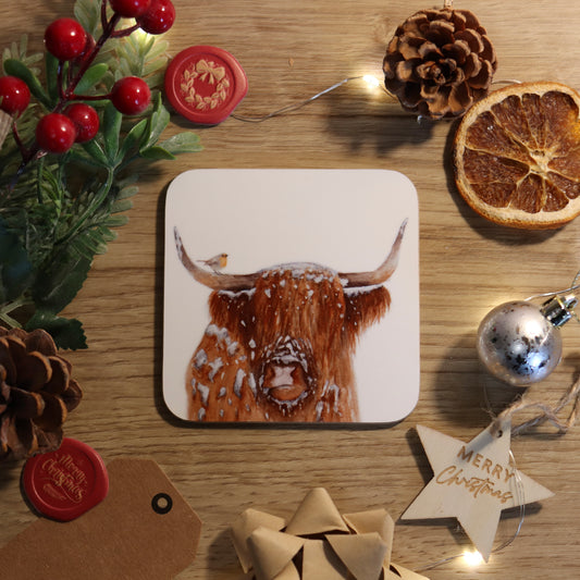 Highland Christmas Coaster