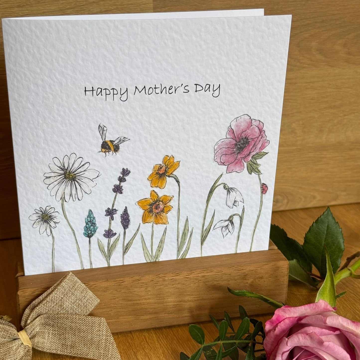 Spring Flowers Greetings Card