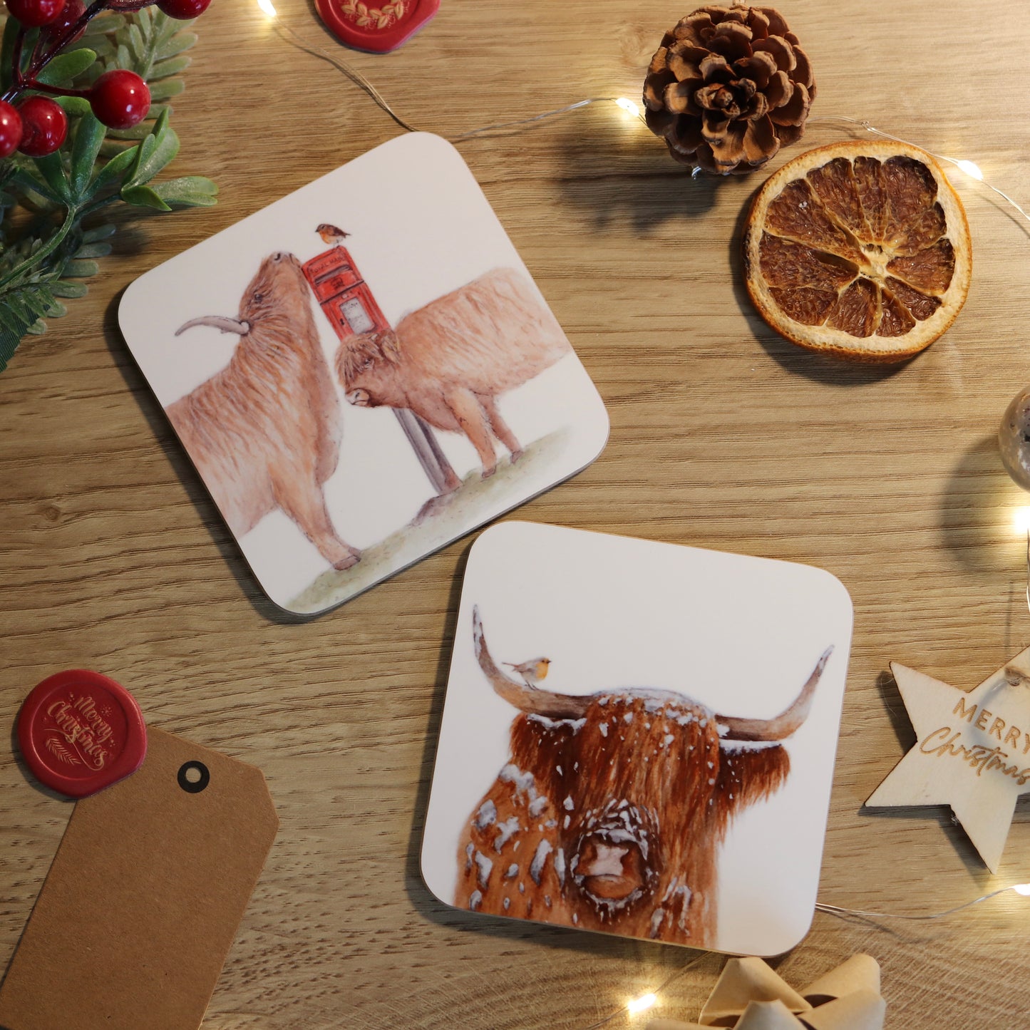Highland Cows Coaster