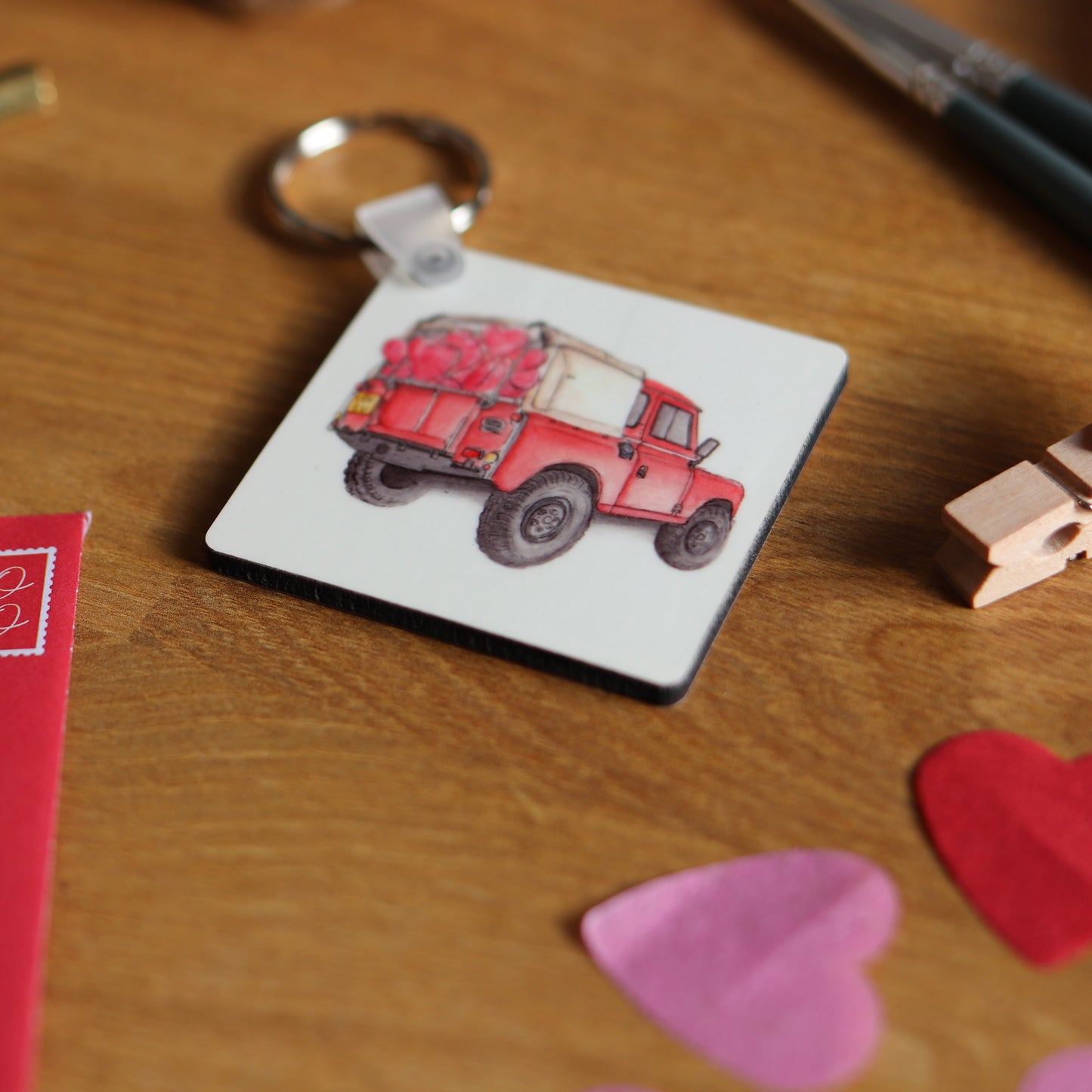 Defender Love Keyring