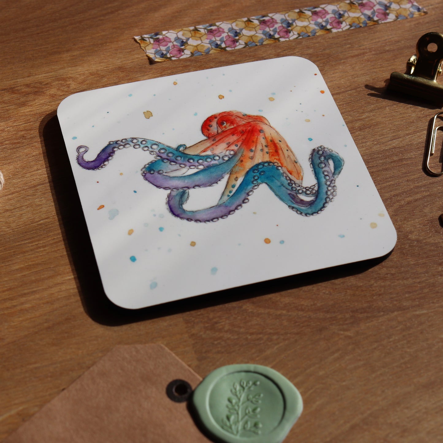 Colourful Octopus Coaster