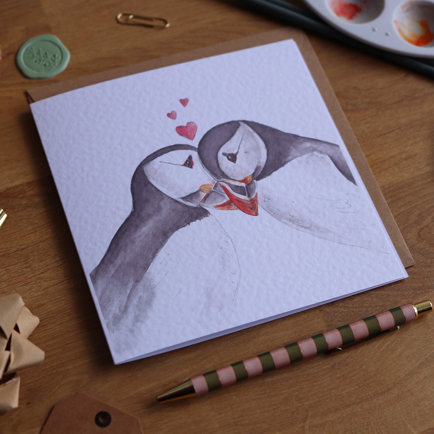 Puffin Love Greetings Card