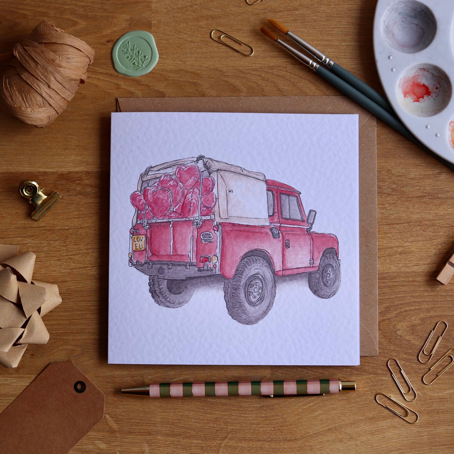 Defender With Love Greetings Card