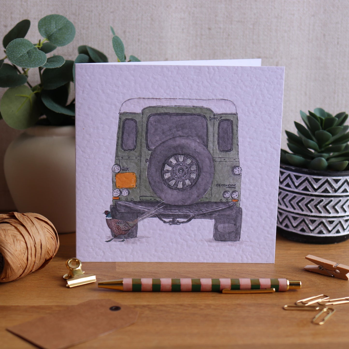 Country Defender Greetings Card