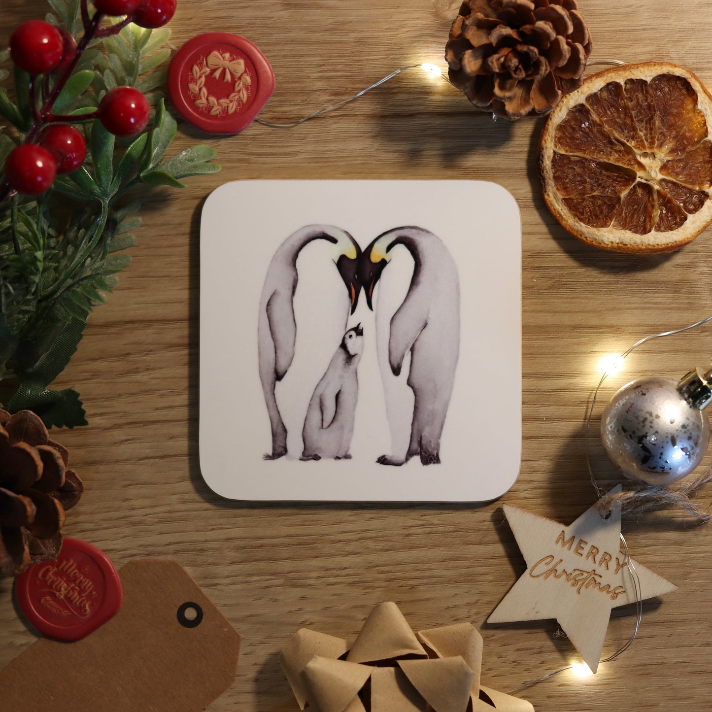 Penguin Christmas Coaster