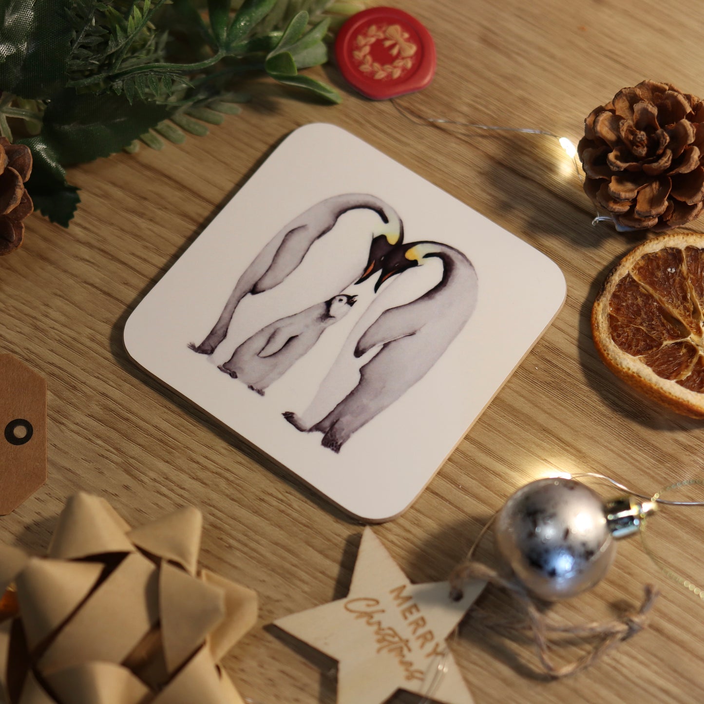 Penguin Christmas Coaster