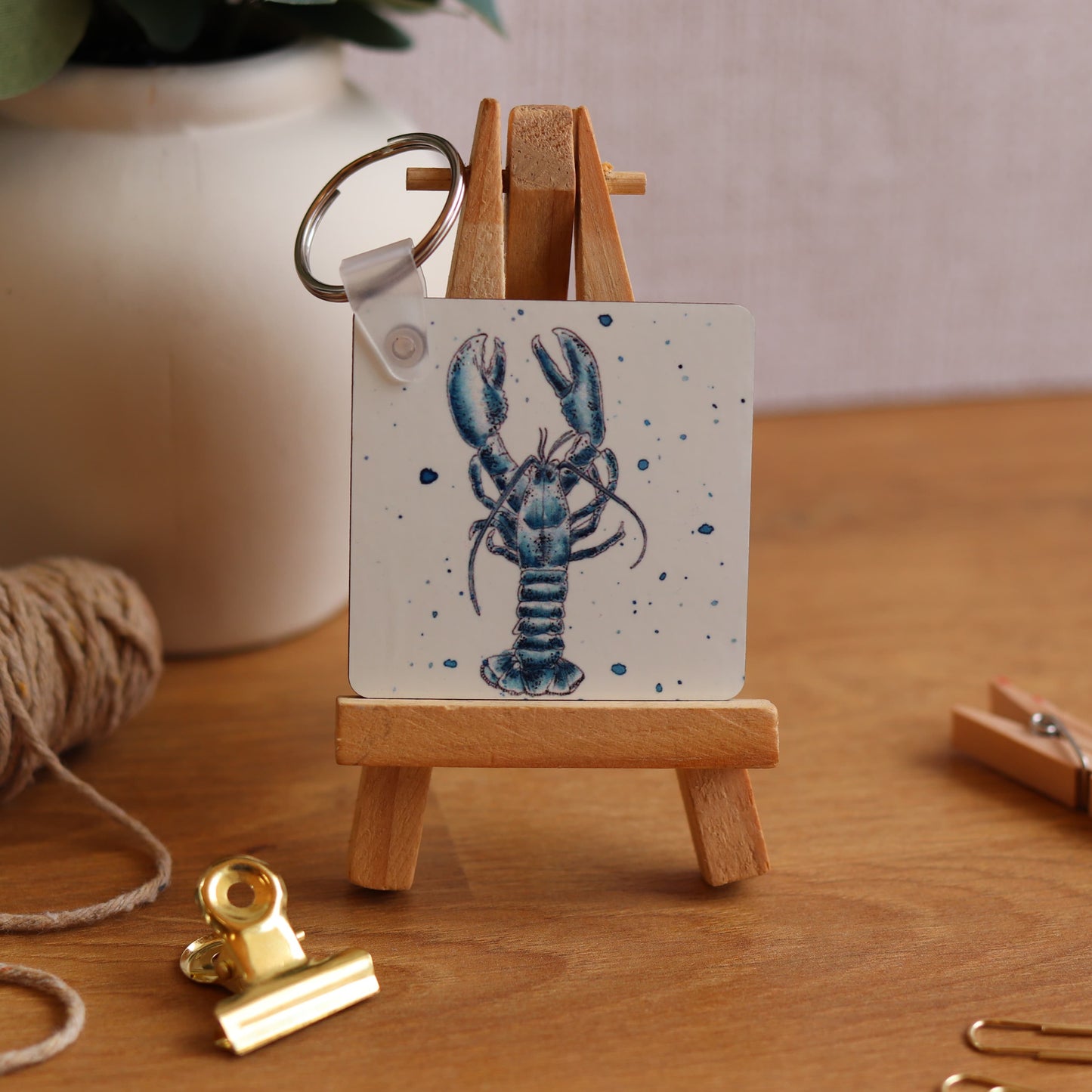 Blue Lobster Keyring