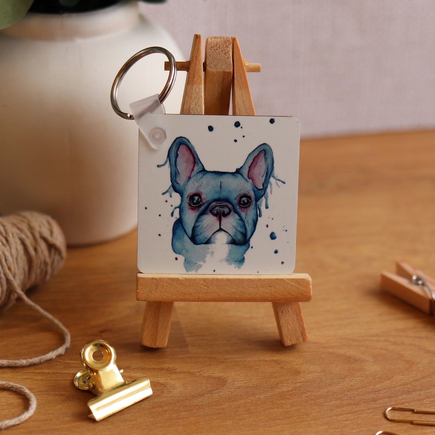 Frenchie Keyring