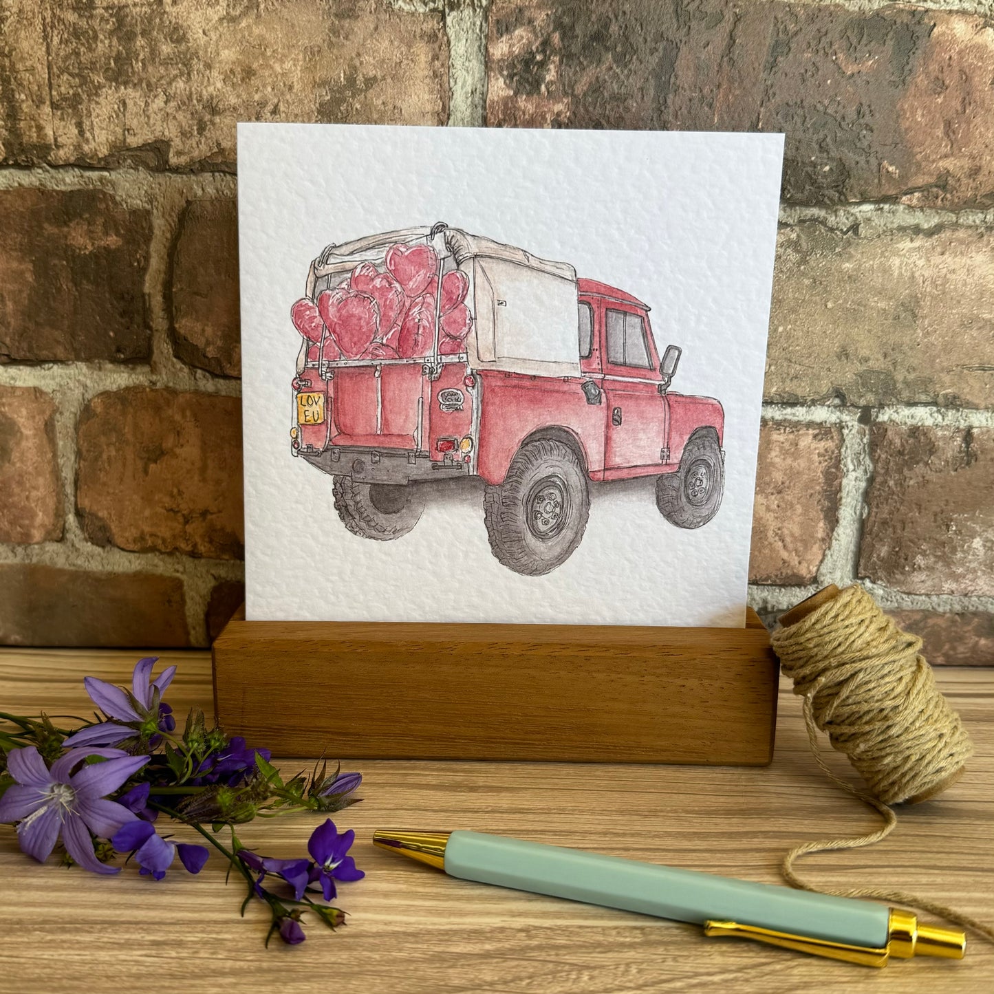 Love defender greetings card