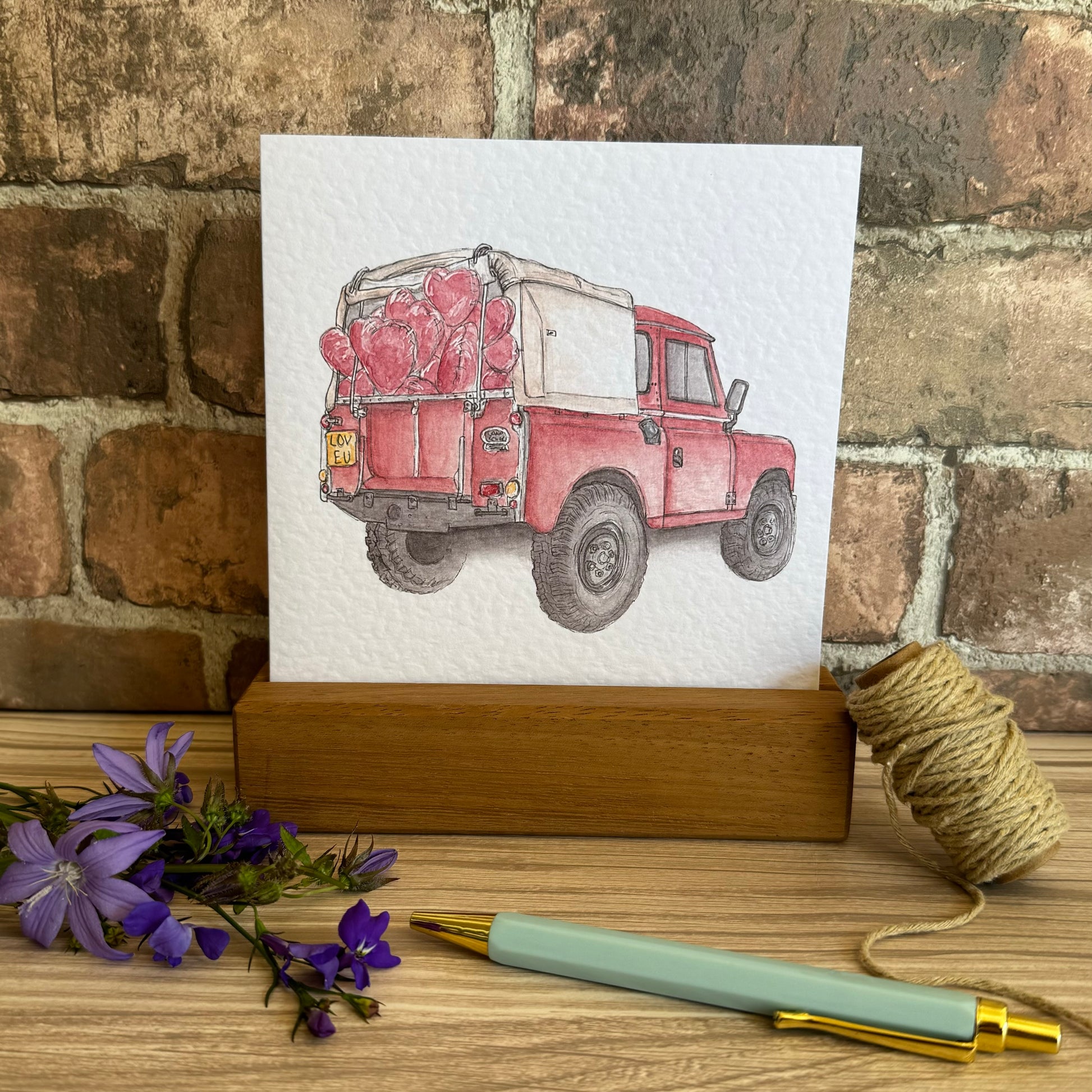 Love defender greetings card