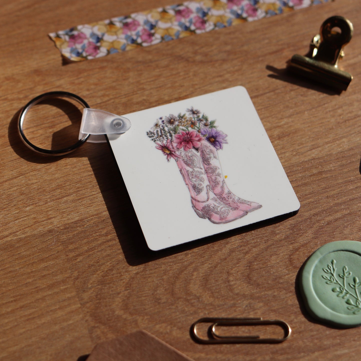 Cowboy Boot Keyring