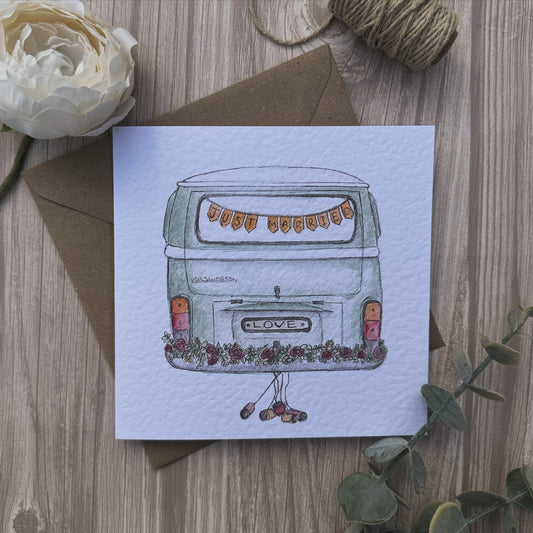 Wedding Campervan Greeting Card
