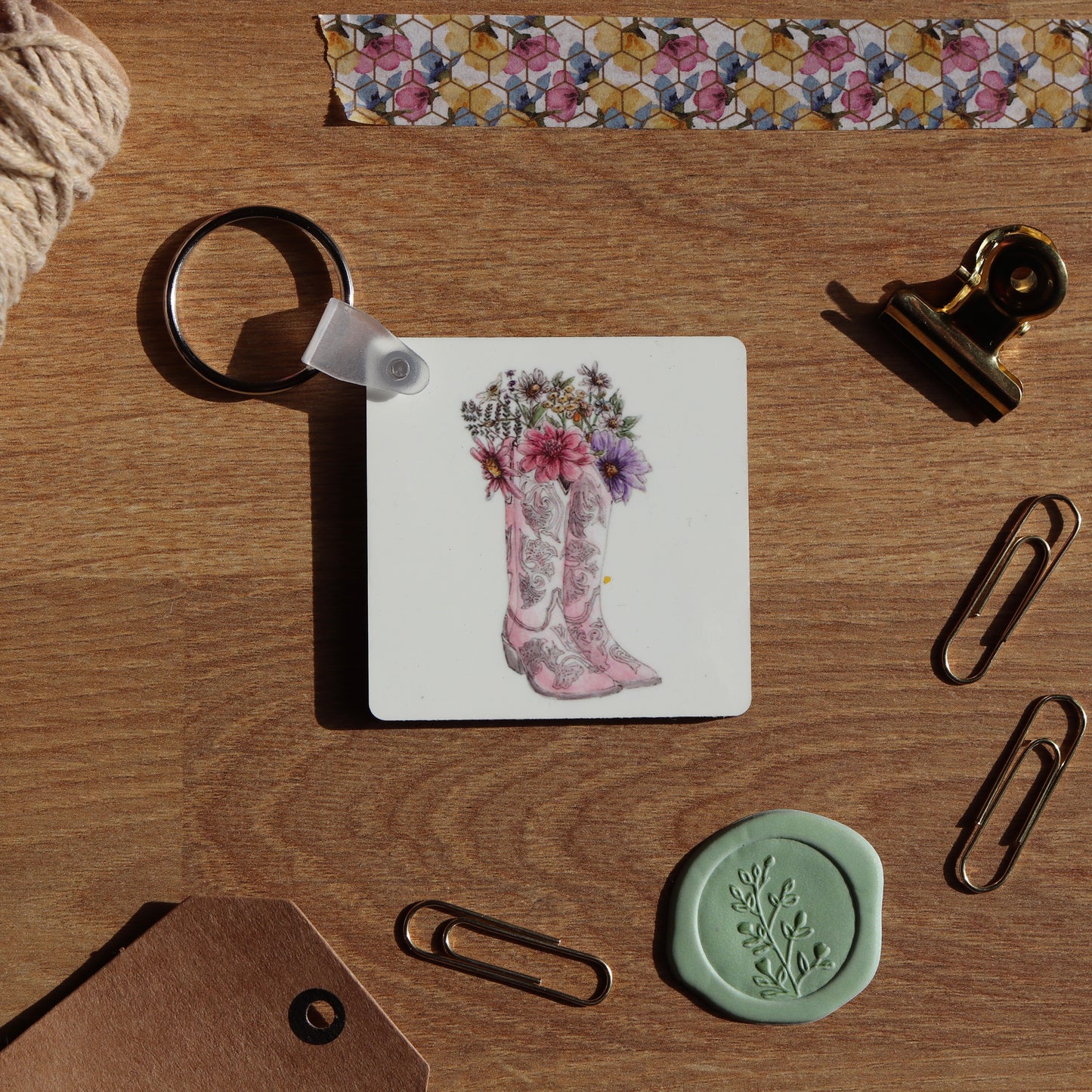 Cowboy Boot Keyring