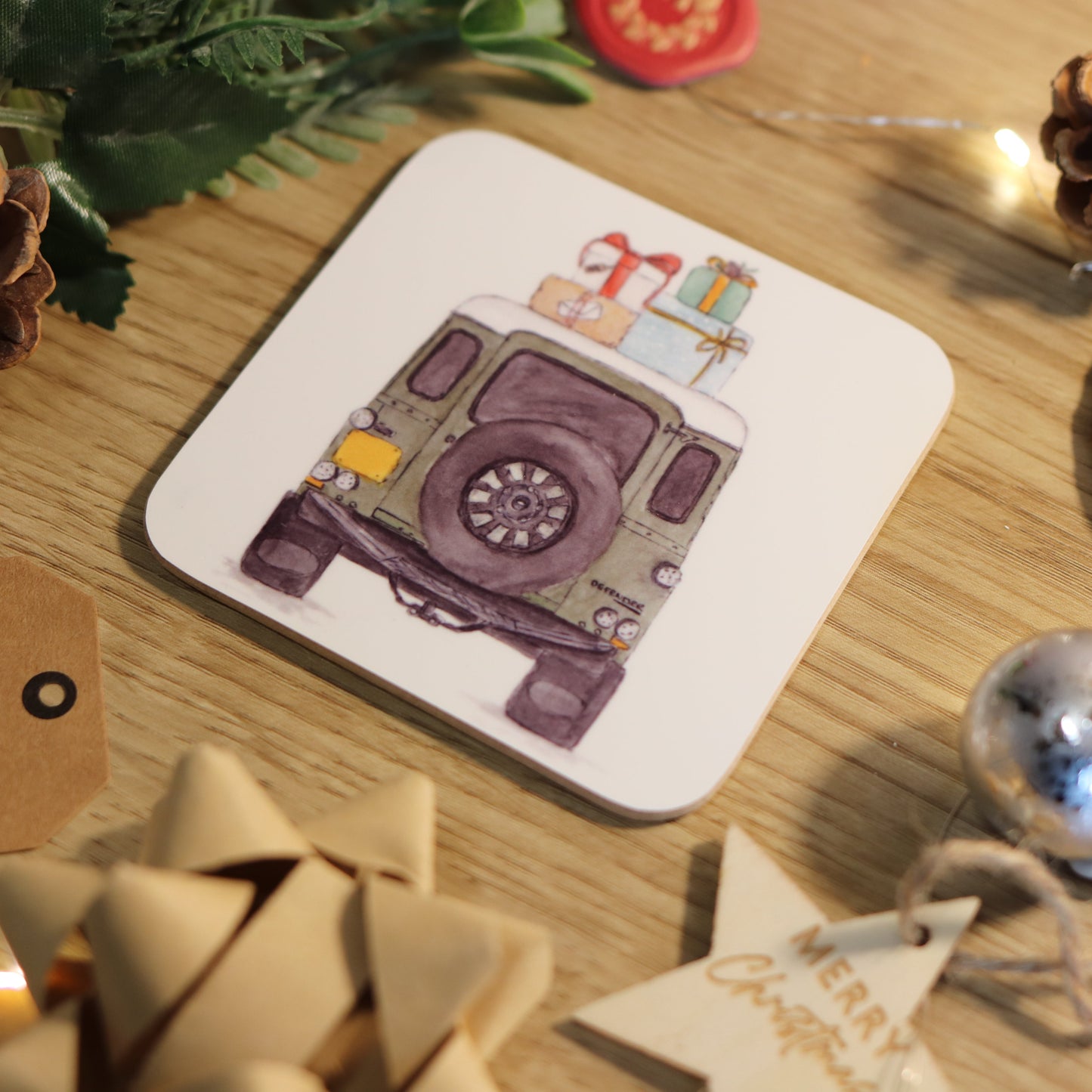Defender Christmas Coaster