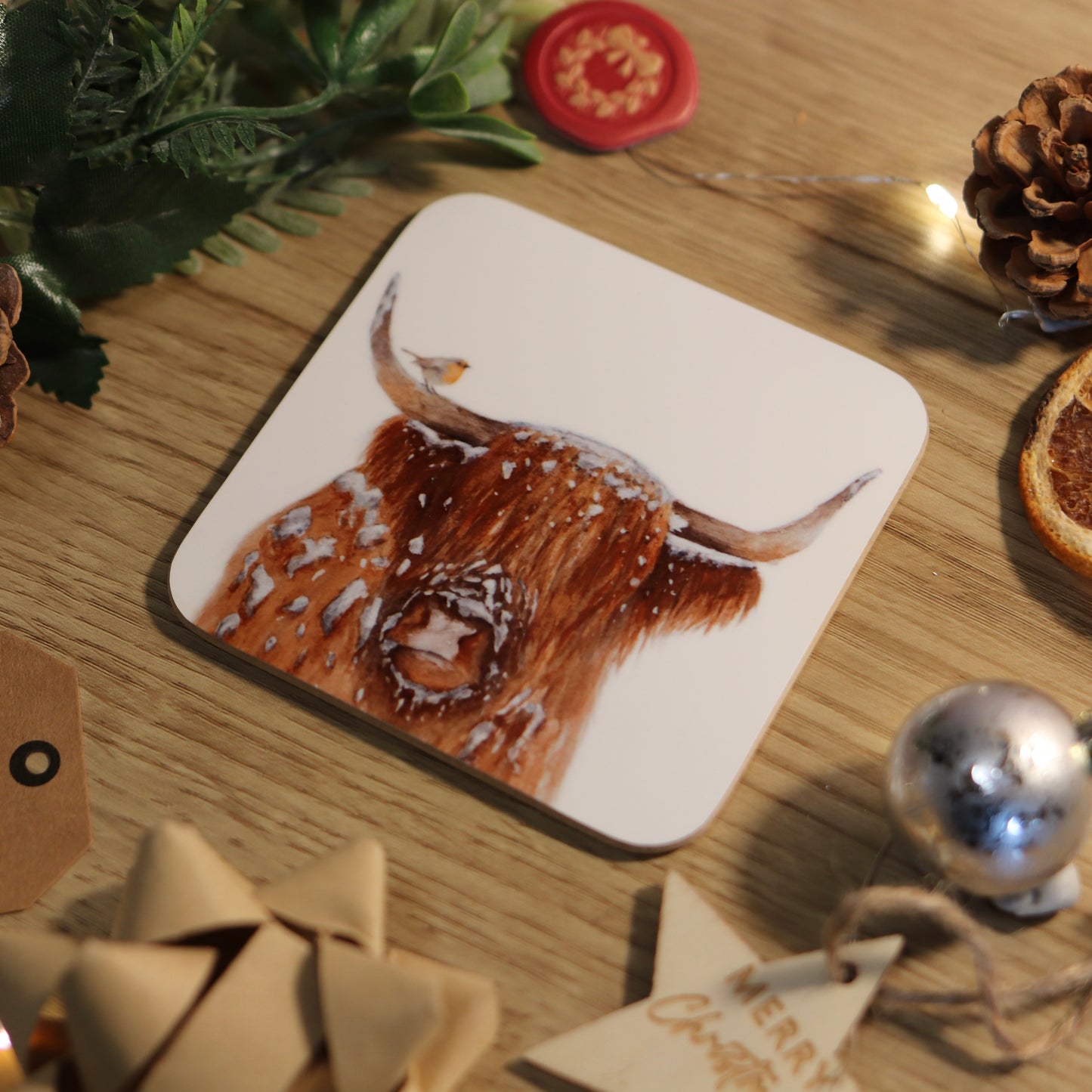 Highland Christmas Coaster