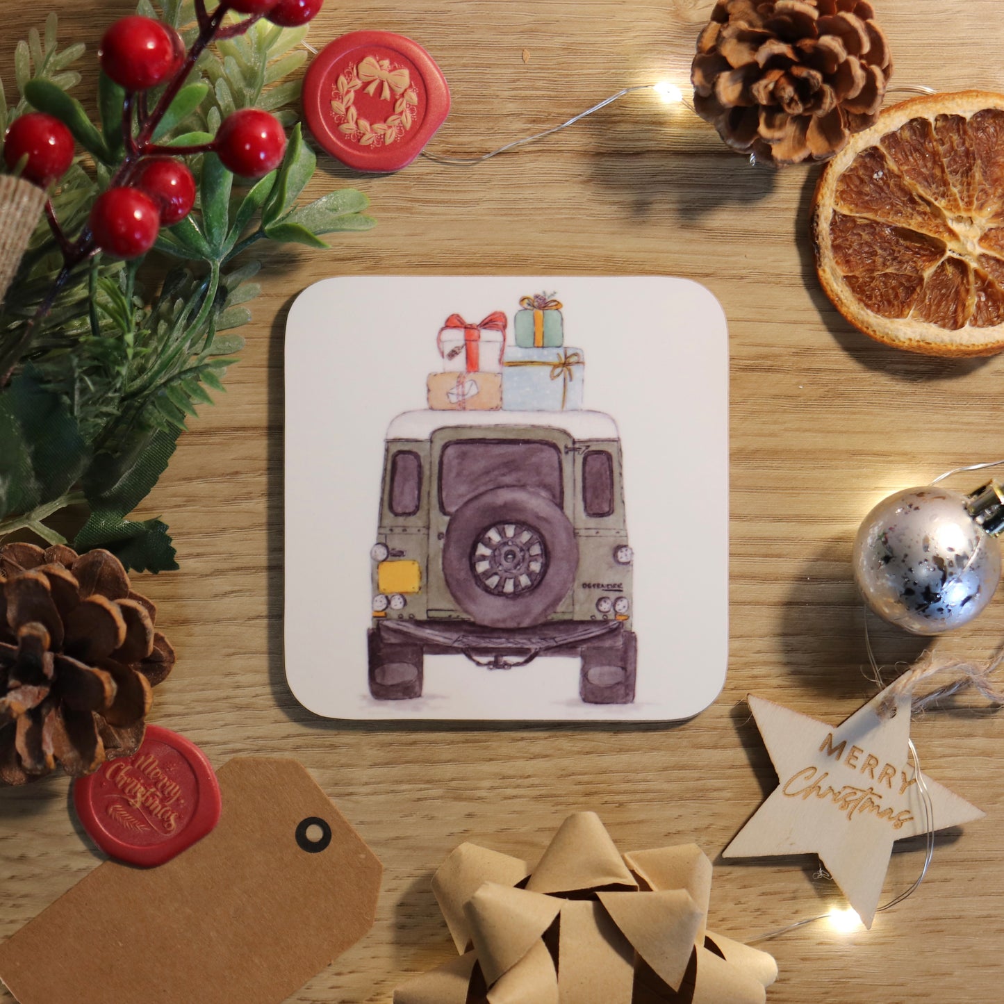 Defender Christmas Coaster
