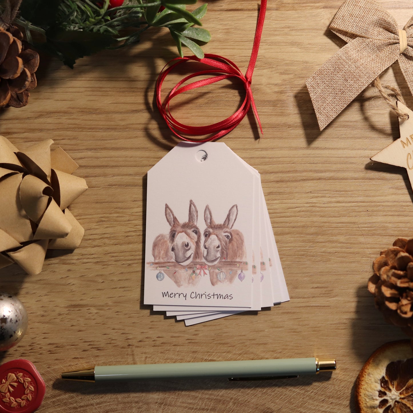 Festive Donkey Gift Tags