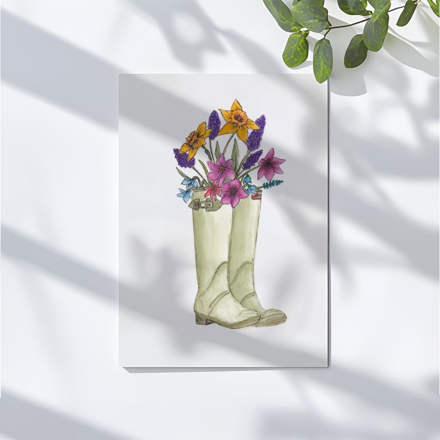 Floral Wellingtons Print