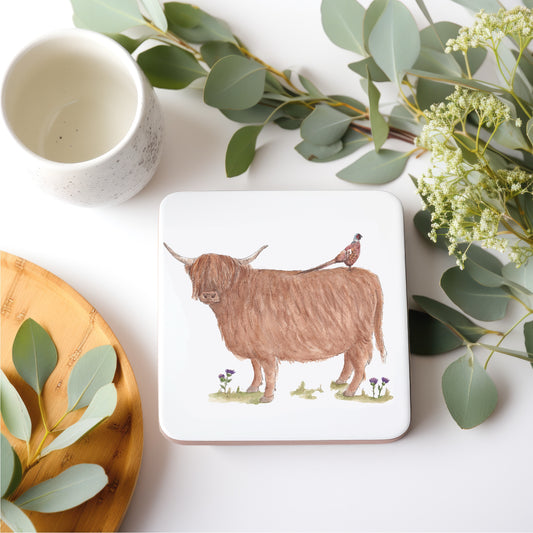 Highland Cow Coaster