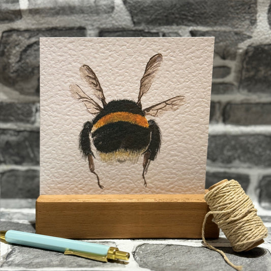 Flying bee greetings card