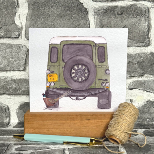 Country defender greetings card