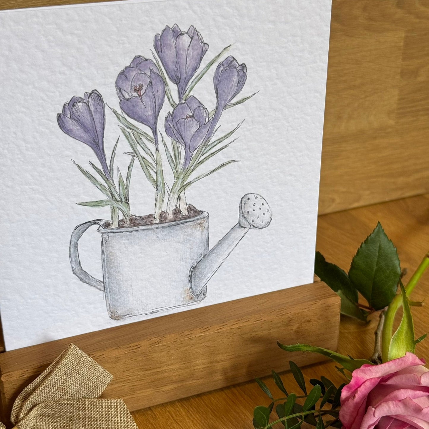Spring Crocus Greetings Card