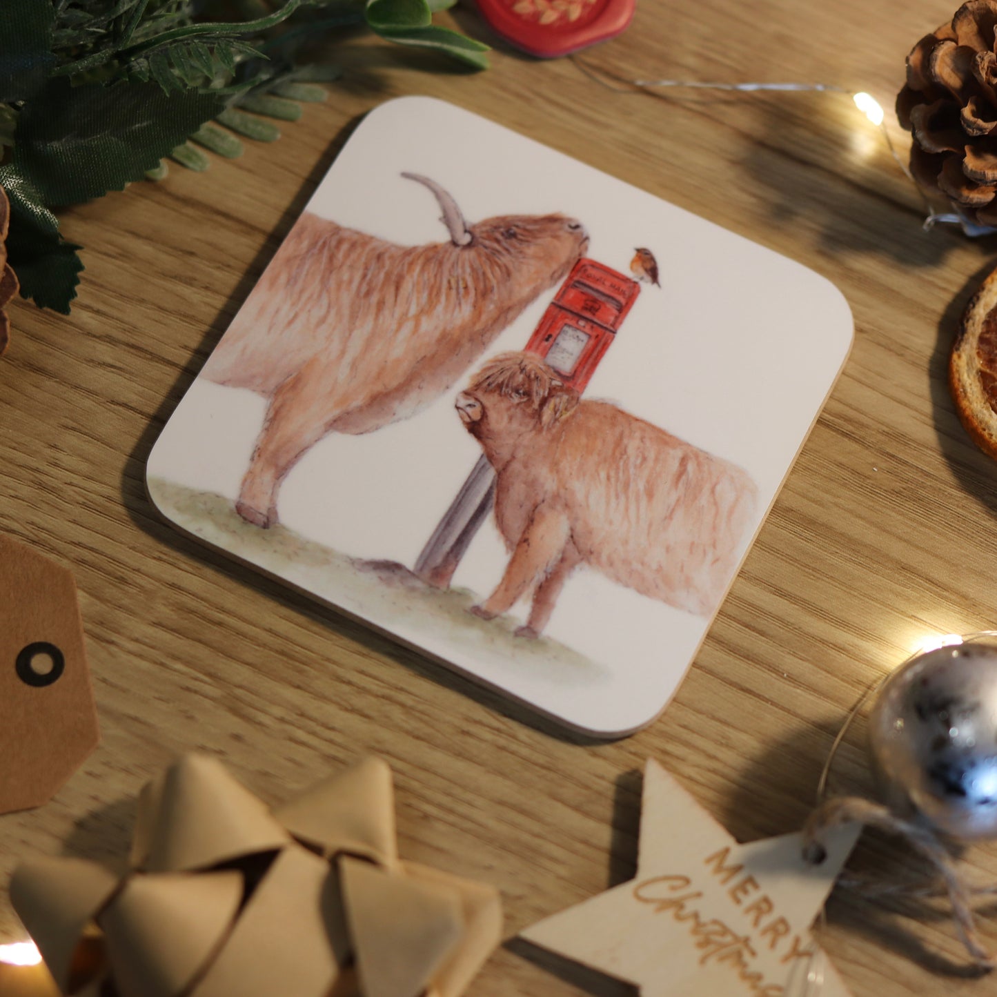 Highland Cows Coaster