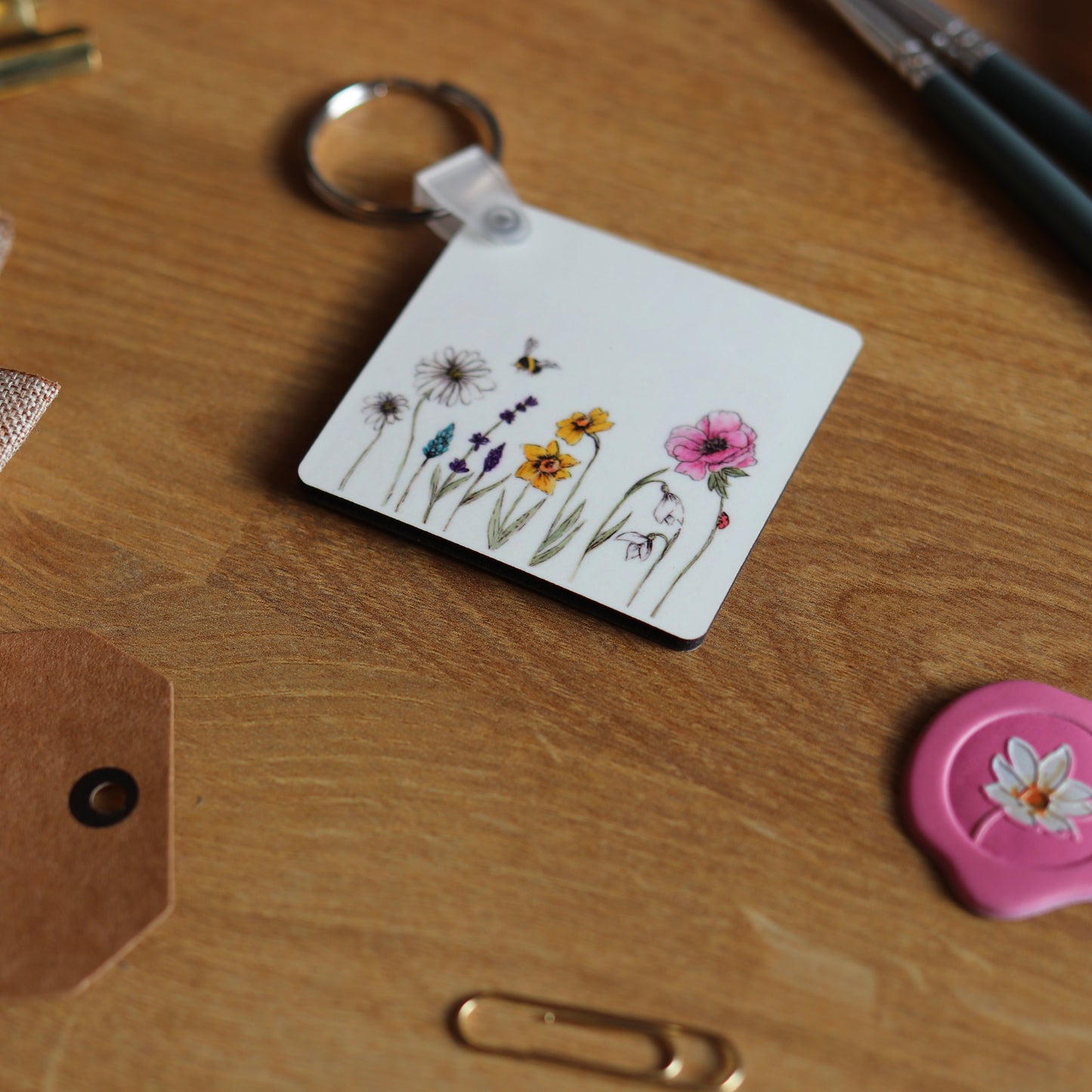 Spring Flowers Keyring