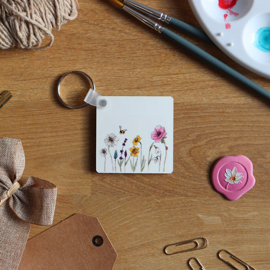 Spring Flowers Keyring