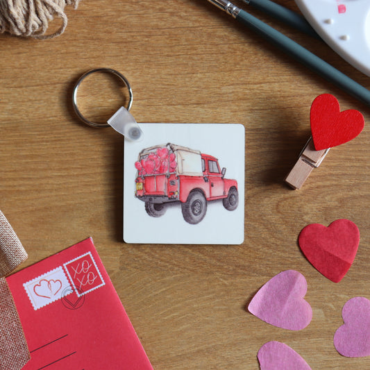 Defender Love Keyring