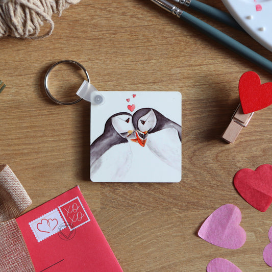 Puffins Keyring