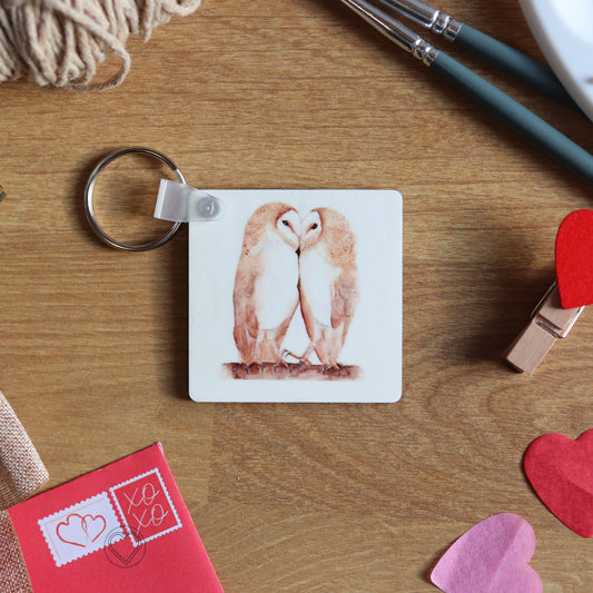 Barn Owls Keyring