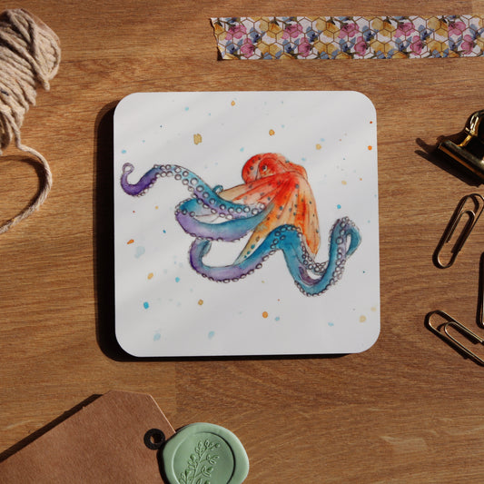 Colourful Octopus Coaster