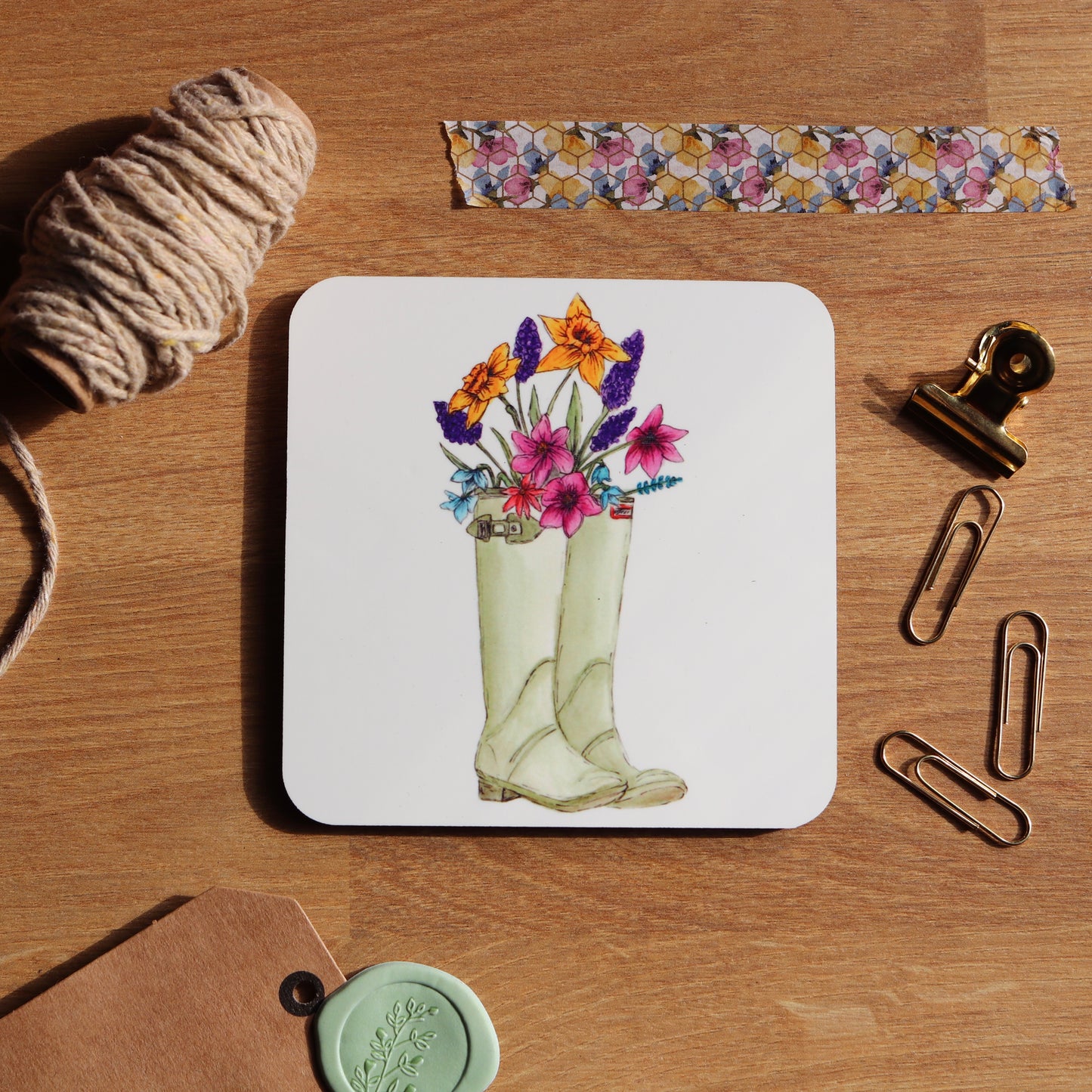 Flower Wellies Coaster