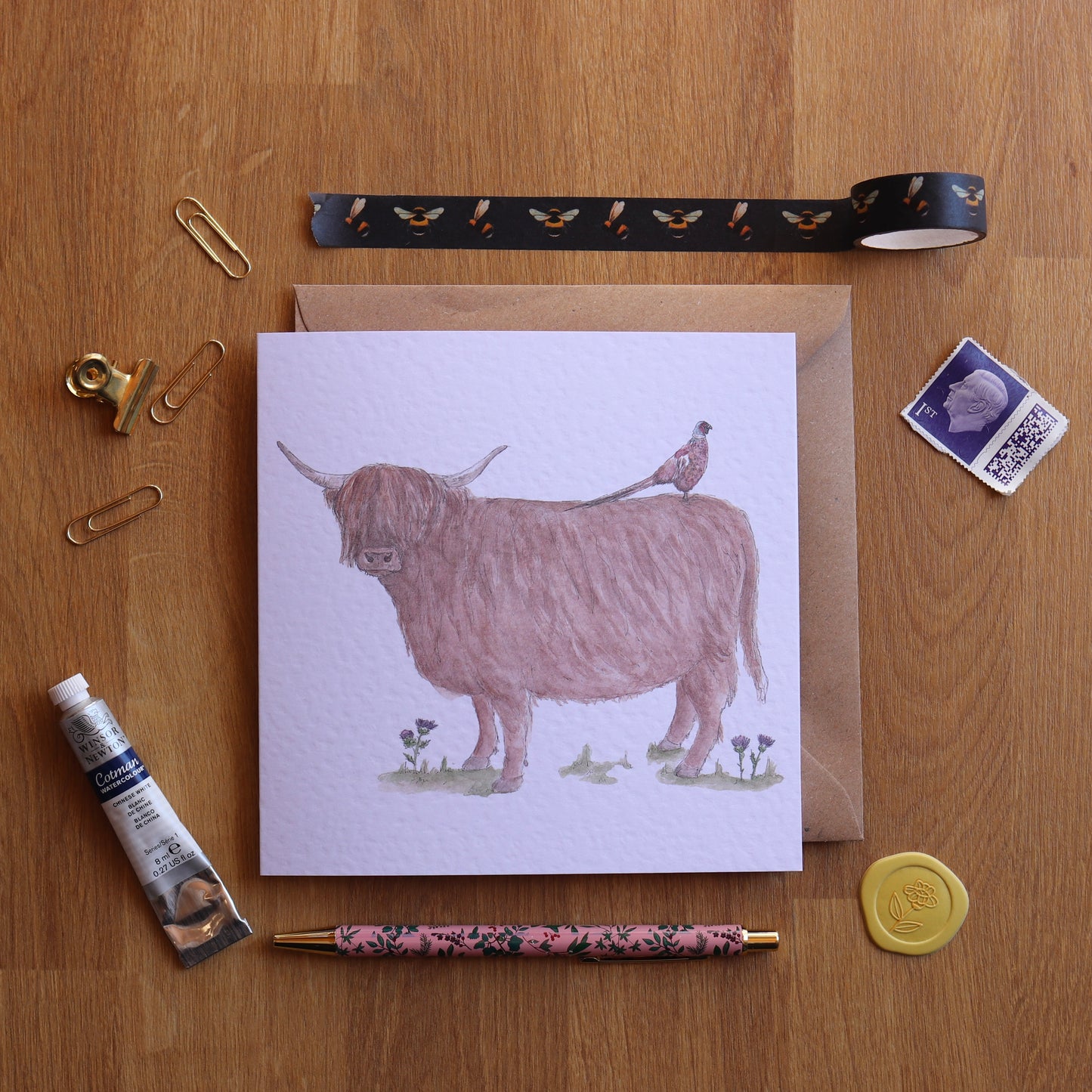Highland Cow Greeting Card