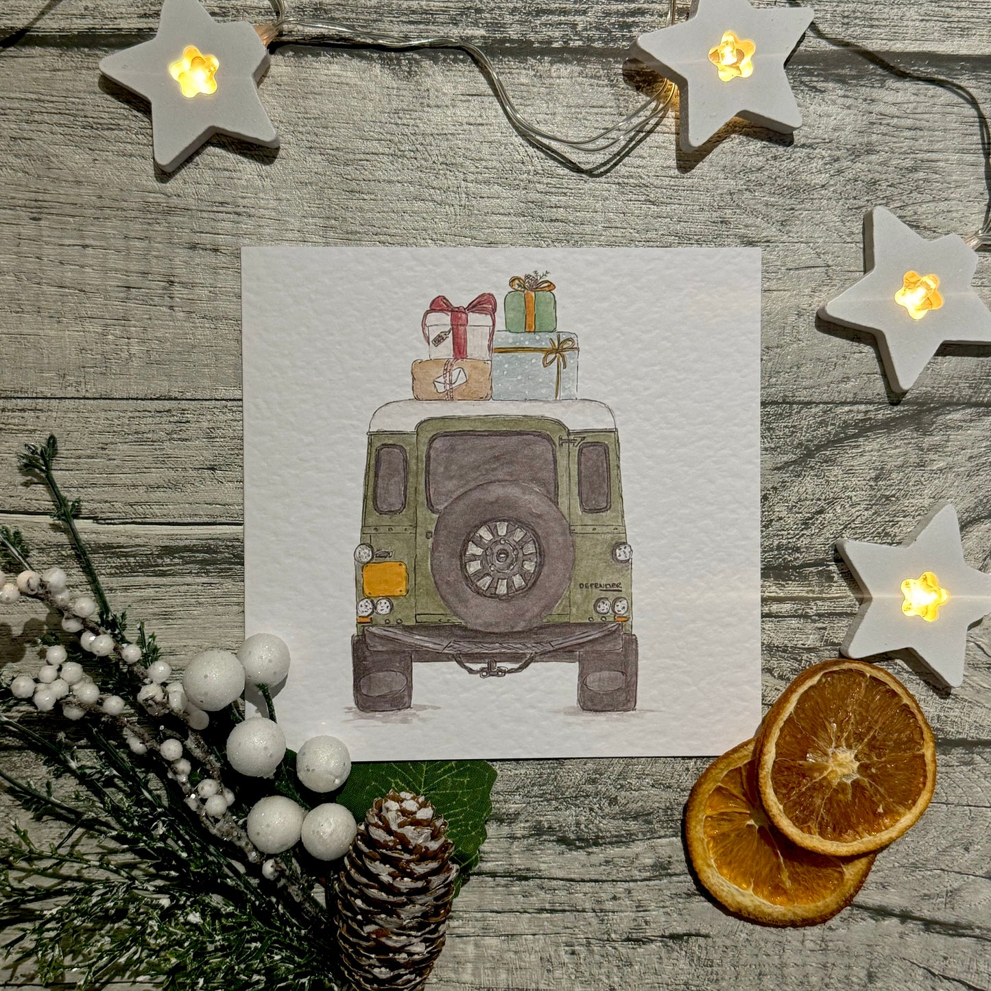 Defender Presents Christmas Card