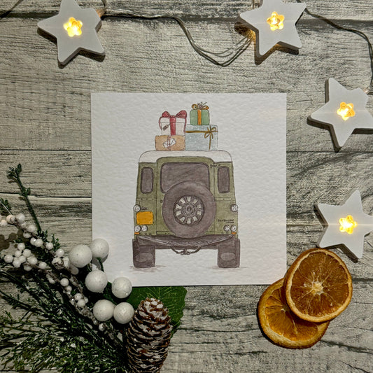 Defender Presents Christmas Card