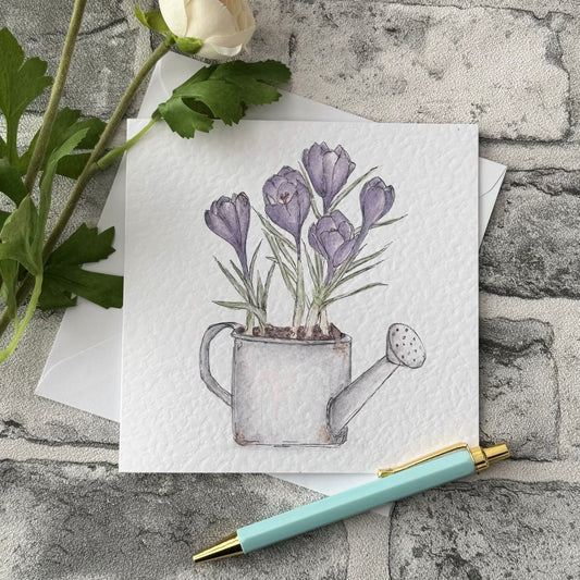 Spring Crocus Greetings Card