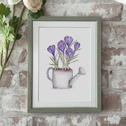 Wateringcan Crocus Print