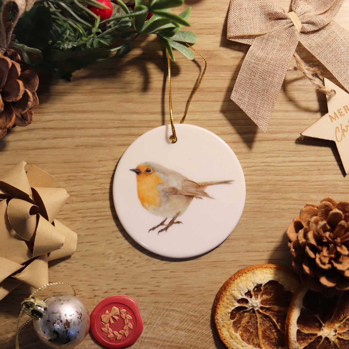 Robin Ceramic Ornament